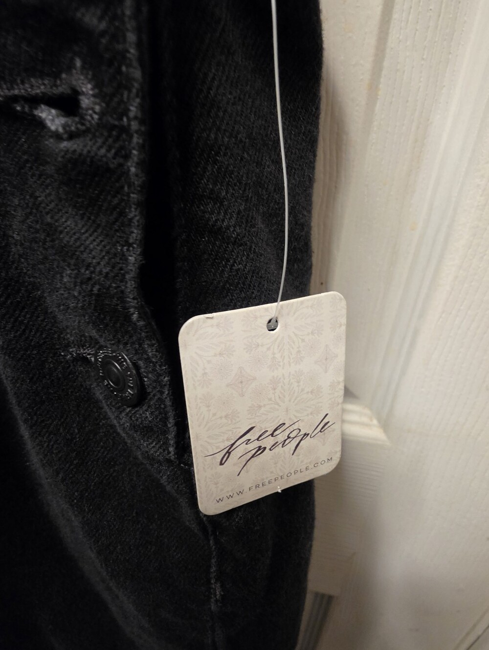 Free People Women’s Black Denim Overalls Jumpsuit - Picture 4 of 4